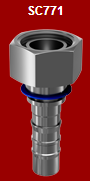 Raccord hydraulique en ligne - sc771 femelle métrique joint torique cône 24° série forte_0
