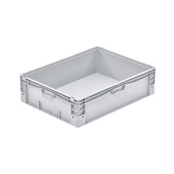 Bac gerbable grand volume norme Europe 800x600x220mm - Polypropylène gris - 91L - gris plastique polypropylène PALP103_0