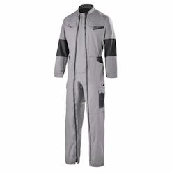 Cepovett - Combinaison de travail 2 Zip coton majoritaire Facity Gris Clair / Noir Taille M - M gris 3603622335375_0