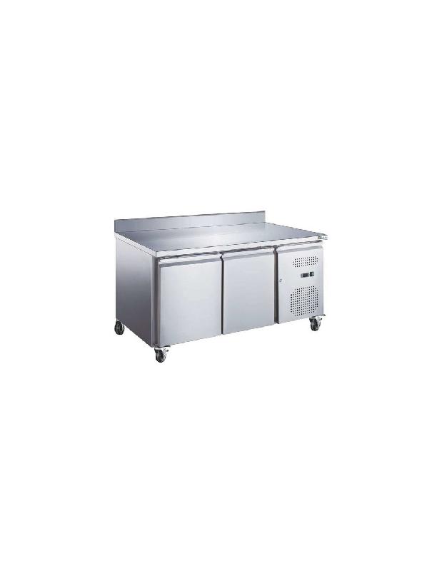 Desserte réfrigérée positive 2 portes adossée - AAS2PD - Inox AISI304 - Groupe logé tropicalisé + 43°C - Commandes électroniques - Isolation 60mm - Volume net 228 litres_0