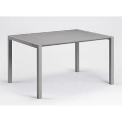 Table -   - Eden 133 - Gris platinium - 133x87 - Aluminium et résine - 6P GROSFILLEX - gris 3666749606841_0