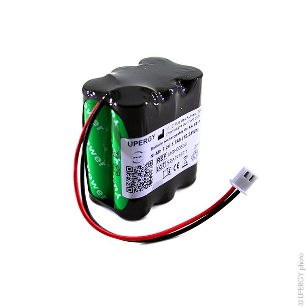 Batterie médicale rechargeable 6x aa 6s1p st2 7.2v 1.7ah jst_0