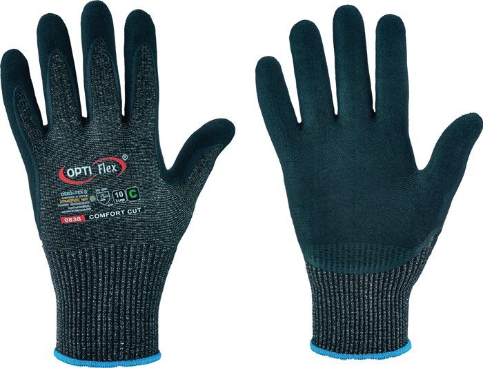 Gant de protection contre les coupures Comfort Cut taille 8 noir chiné/noir EN 388 catégorie EPI II 12 paires OPTIFLEX_0