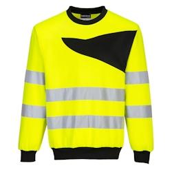 Portwest - Sweat-shirt manches longues haute-visibilité à col rond PW2 Orange / Noir Taille M - M orange PW277YBRM_0