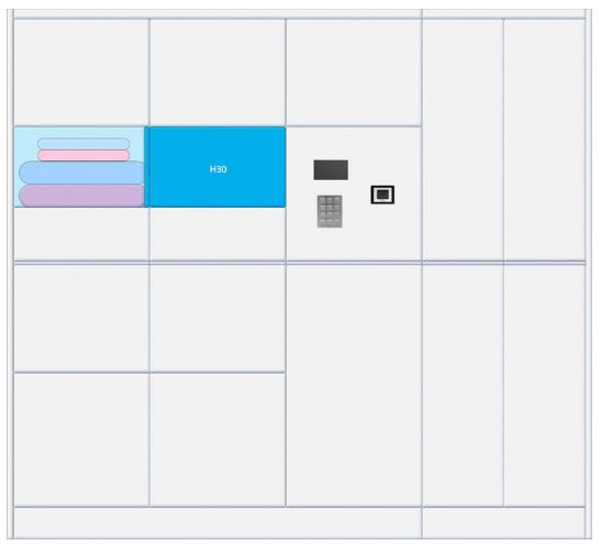 Casiers intelligents de blanchisserie en libre-service - Idéale pour une charge moyenne - réf Porte H30_0