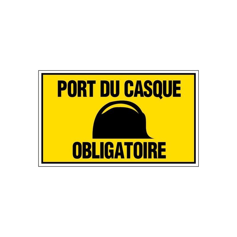 Panneau port du casque obligatoire - Pictogramme port du casque