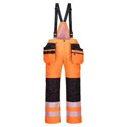 Portwest - Pantalon de travail à bretelles chaud haute visibilité PW3 Orange / Noir Taille 2XL - XXL 5036108352166_0