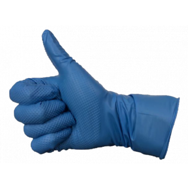 Gants d'examen en nitrile SUPER BLUE 100% caoutchouc NBR - Tailles M/L/XL - Boîte de 50 gants - Ambidextres et à usage unique_0