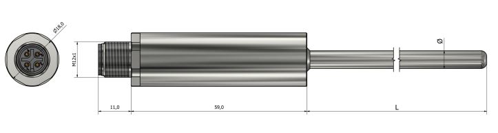 Thermistance tubulaire Avec transmetteur M12 - HT41_0