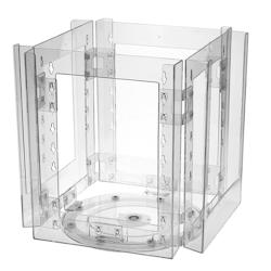 Edimeta Tourniquet Porte-brochures Comptoir Taymar® 4 cases A4 Portrait - transparent plastique 444044_0