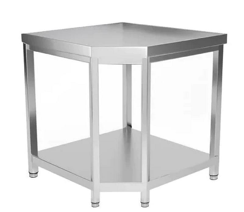 Table d'angle centrale en inox - 1000x1000x600x850 mm - THGESR106_0
