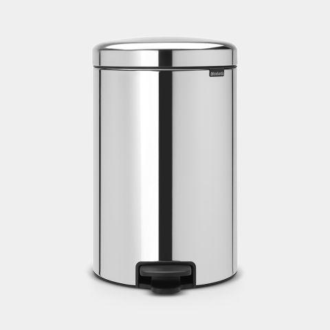 Poubelle à pédale NewIcon 20 litres Brabantia - Acier Brillant Anti-Odeurs et Anti-Basculement_0