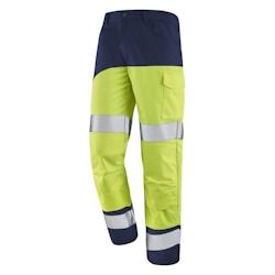 Cepovett - Pantalon avec poches genoux Fluo SAFE XP Jaune / Bleu Marine Taille S - S 3603624495626_0