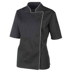 METRO PROFESSIONAL Veste de cuisine femme manches courtes noir T.S - S noir polyester 256883_0