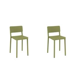 RESOL LISBOA Tabouret Bas Intérieur, Extérieur Set 2 Vert olive - vert 21486_0