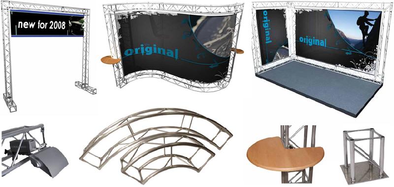 Stand modulaire - structure en aluminium - assemblage par vis ou par goupilles_0