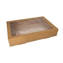 Starpak 5 lots de 10 Boites carton rectangulaire 8 x 31 x 45 marron couvercle séparé fenêtre PET - marron en carton 4002911377697_0