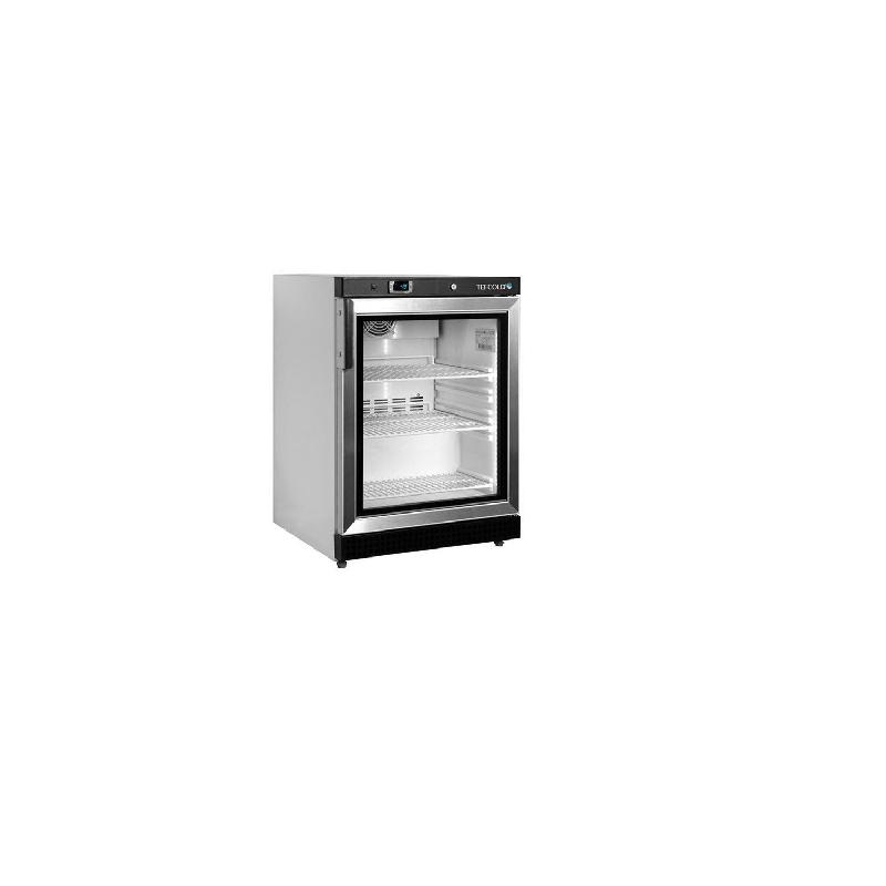 Congélateur vitré ventilé 120 Litres, blanc & noir, sur roulettes, 150 W, 220 V - MONO_0