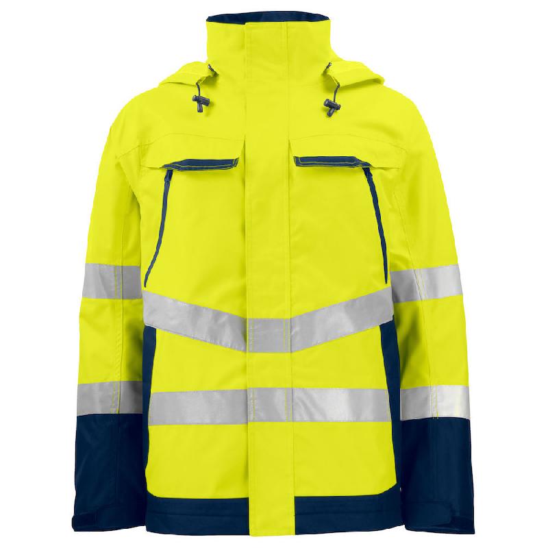 PROJOB Parka softshell HV jaune/marine CL 3 4XL_0