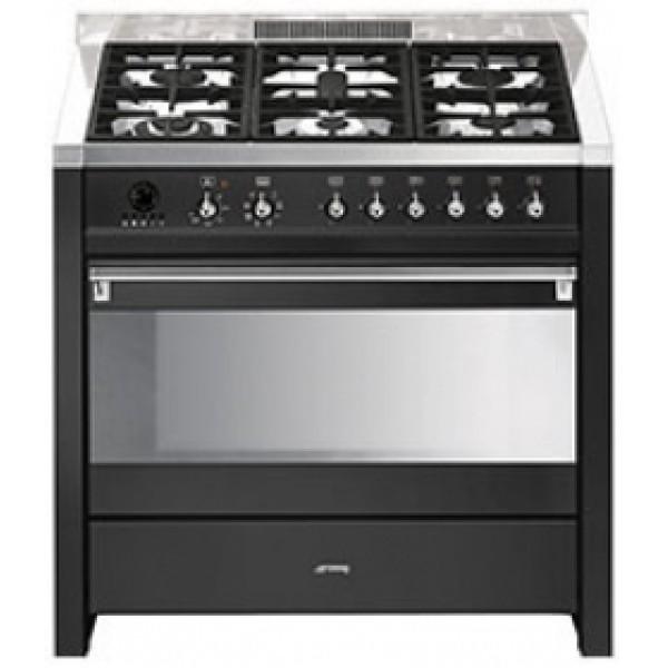 SMEG - CUISINIÈRE GAZ CENTRE DE CUISSON 90CM OPERA CS19A-7 (CS 19 A 7) ANTHRACITE_0