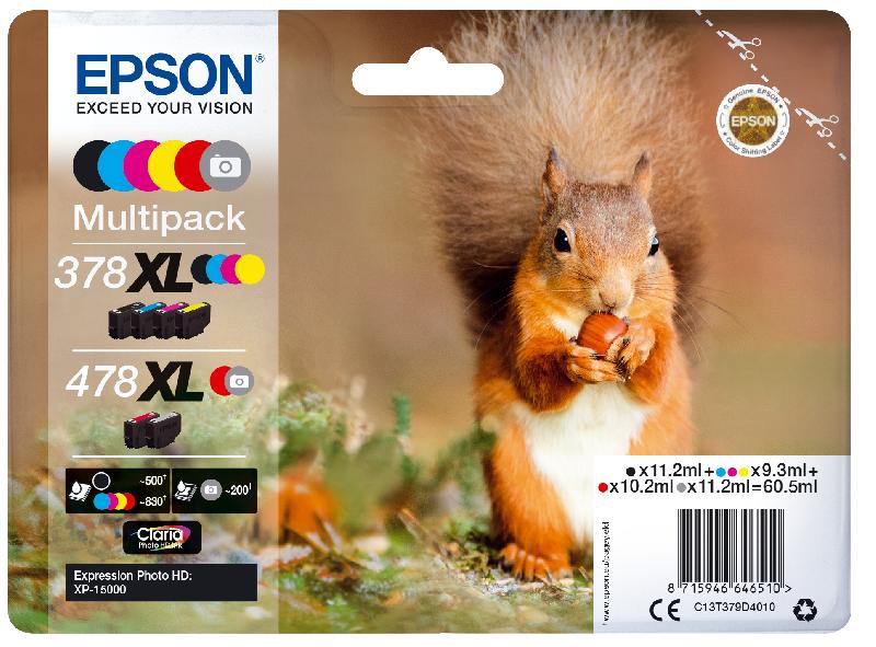 Epson Squirrel Multipack 6-colours 378XL / 478XL Claria Photo HD Ink_0