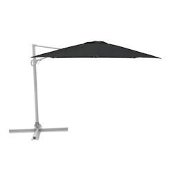 METRO Professional Parasol ROMA, aluminium/polyester, 3 x 3 m, ouverture à manivelle, rotation à 360°, protection UV50+, anthracite/platine - multi_0