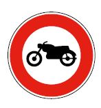 Panneau d'accès interdit aux motocyclette - B9h_0
