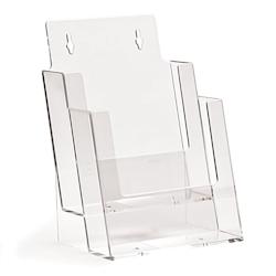 Edimeta Porte-brochures Comptoir Taymar® 2 cases A5 Portrait en escalier - transparent plastique 477900_0