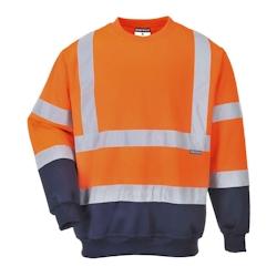 Portwest - Sweat-shirt bicolore HV Orange / Bleu Marine Taille 3XL - XXXL orange B306ONRXXXL_0