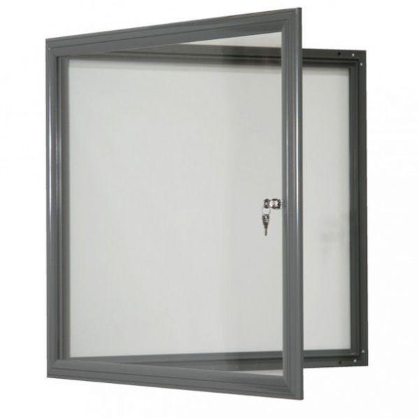 Vitrine fine d'extérieur gris - vitre plexi 16 x A4_0