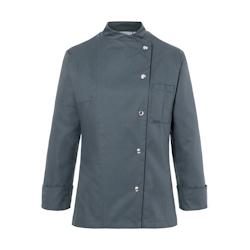 KARLOWSKY Veste de cuisine femme, manches longues, avec boutons, anthracite , 36 - 36 gris 4040857985446_0