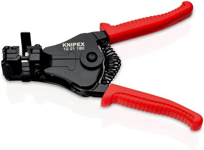 Pince à  dénuder longueur 180 mm laqué en noir revêt. En plastique avec ressort ouverture KNIPEX_0