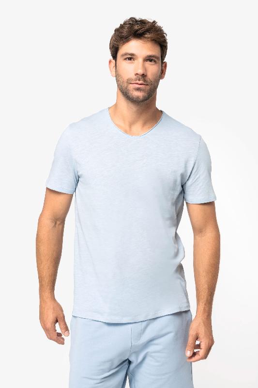 T-shirt écoresponsable slub bords francs homme  -  Réf: NS318_0