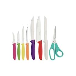 Tramontina couteau de cuisine Plenus, x 8, Inox et plastique_0