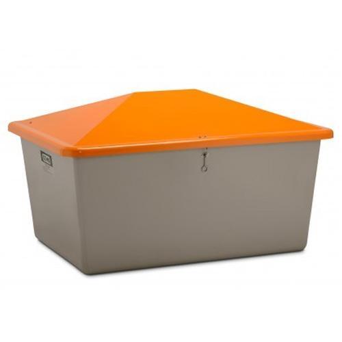 Bac à sel PFV 1 500 litres sans ouverture d'écoulement - Pour sable, sel, granulats, absorbant - CEMO - 7437_0