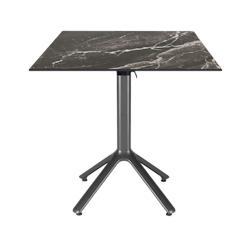 Restootab - Table pliable Nemo pour intérieur/extérieur marbre veiné 70x70 - noir TB-NEM-7070C-MB.ROY_0