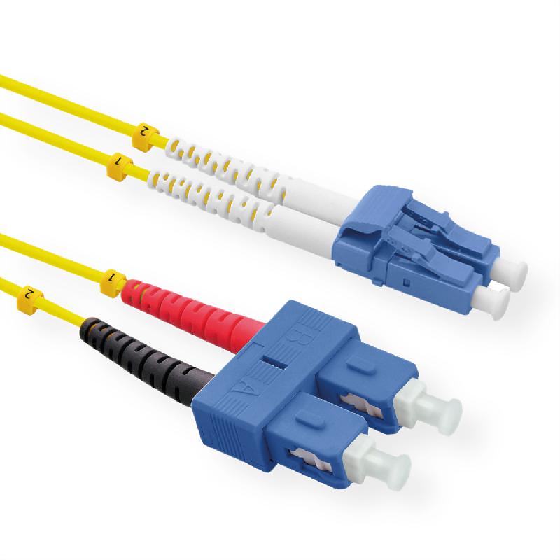ROLINE Câble Patch FO duplex OS2, 9/125µm LC/SC, jaune, 1 m_0