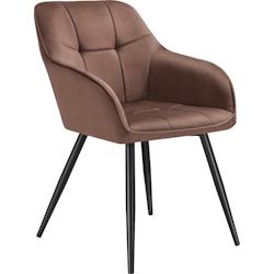 TecTake GmbH tectake Chaise MARILYN en velours - brun-noir, par pièce -405724 - marron 405724_0