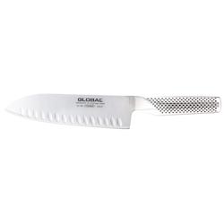 Global série G couteau santoku G80 alvéolé longueur utile 18 cm - gris inox G80_0