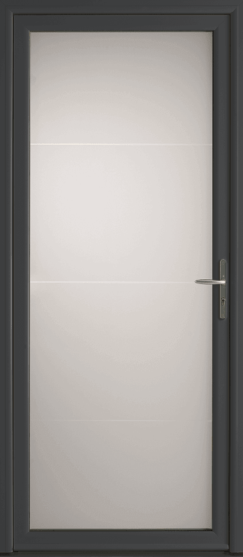 Porte d'Entrée Aluminium Stan Vitrage Intégral Sur Mesure Référence: Porte Alu Vitrée Stan_0