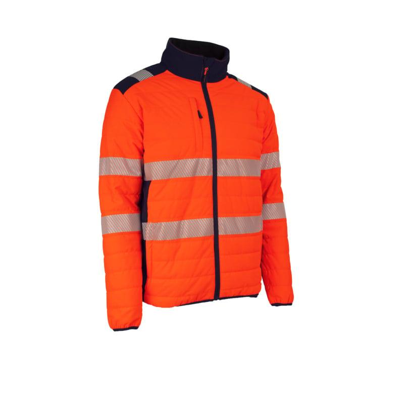 Veste thermique - FLAKE - 100% PES stretch mécanique 150D - Orange HV/Marine - COVERGUARD | 5FLA170_0