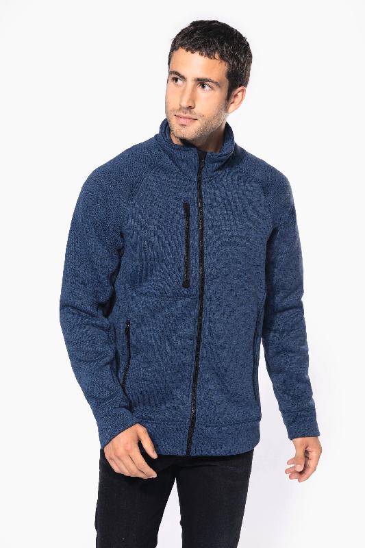 Veste zippée chinée homme -  Réf: K9106_0