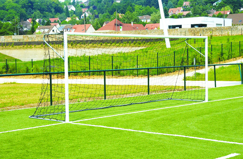 Buts de Football 6m x 2.10m Compétition Entrainement - Ref : 72026GP - Acier galvanisé et poudré blanc_0