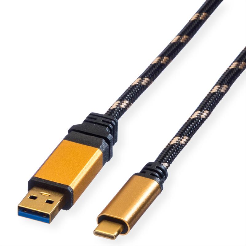 Roline gold câble usb 3.2 gen 1, a-c, m/m, 1 m_0