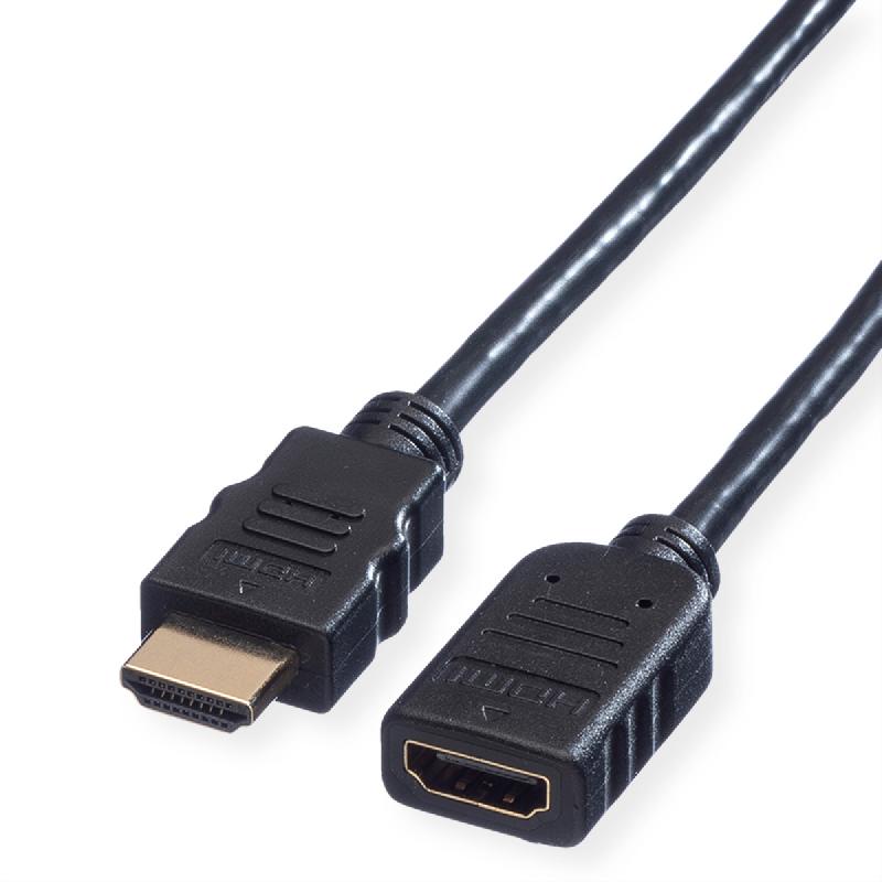 VALUE Câble HDMI High Speed avec Ethernet M/F, 1 m_0