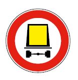 Panneau d'interdiction aux véhicules transportant des marchandies dangereuses - B18c_0