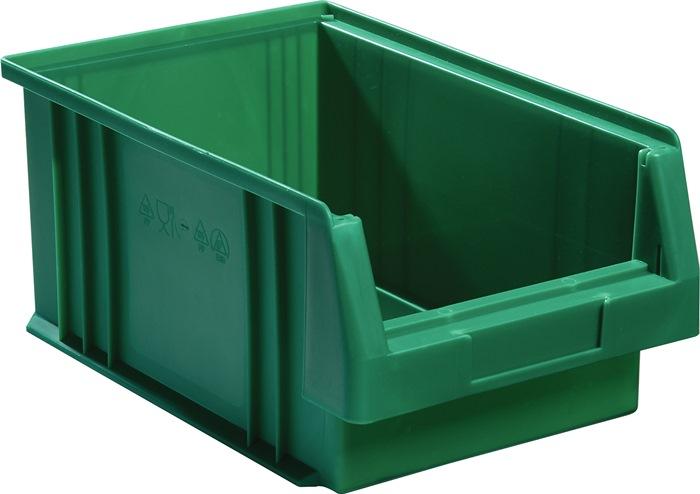 Boîte de rangement à  ouverture frontale PLK L330xl213xH150mm PP verte LA-KA-PE_0