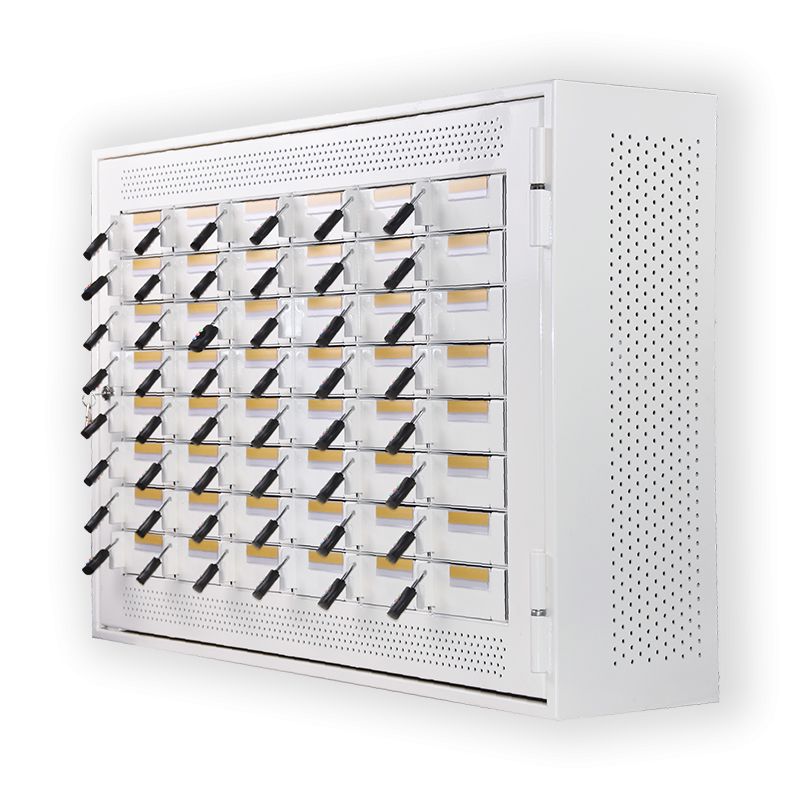Armoire de rechargement téléphone de 48 casiers avec fermeture à cadenas, clé, code ou RFID - TEAM 48_0