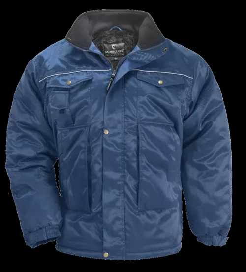 Parka - 60%CO/40%PES + Fourrure intérieure - Bleu - Référence : MO57630_0