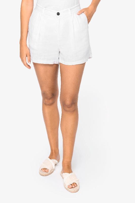 Short en lin femme  -  Réf: NS713_0